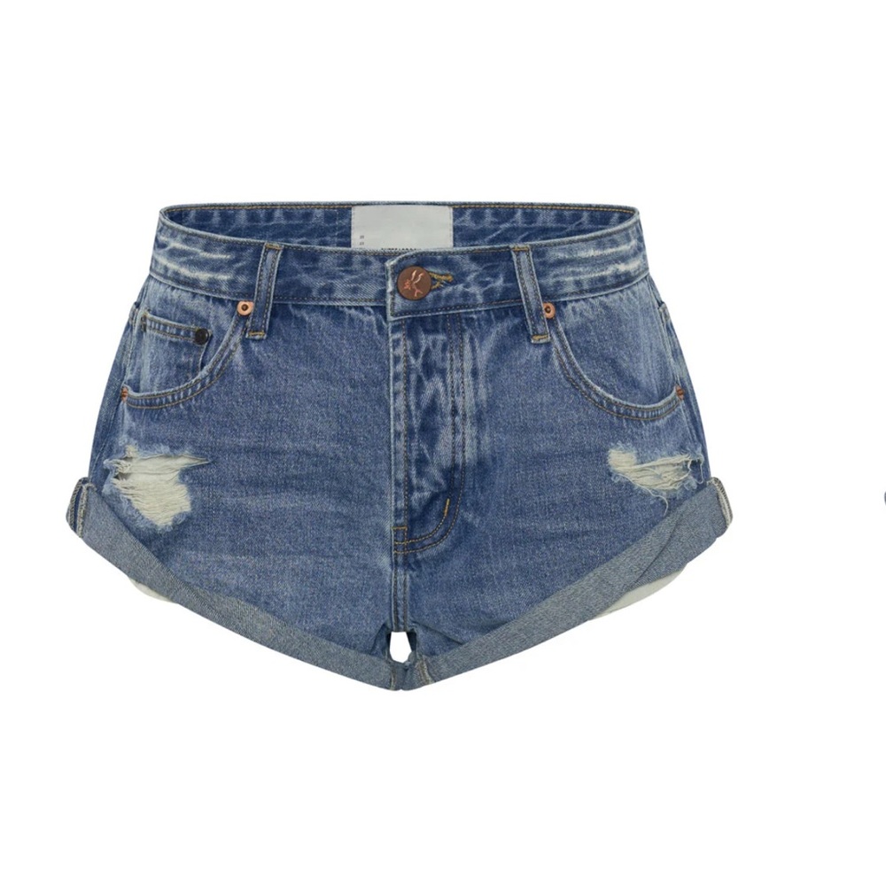One Bandit  Denim Shorts in Blue pacifica